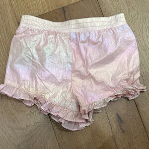 Pink Ruffled Kids Shorts